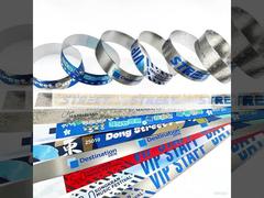 Ultimate Event Accessory Unisex Fashionable and Adjustable Paper Wristbands in Silver or Gold