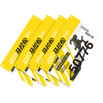 스크린 프린팅 레이스 비브 번호 방수 마라톤 러너 태그