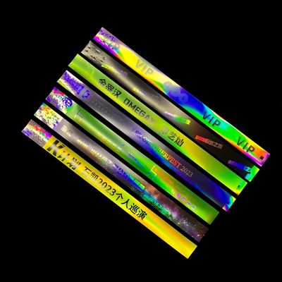 공장 주문 레이저 반짝이는 손목밴드 이벤트 콘서트 페스티벌 네온 레인보우 레이저 반짝이는 레이저 홍보 종이 손목밴드
