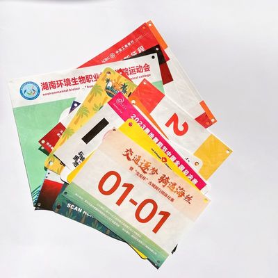 사각형 레이스 빕 번호 0.5mm 두께, 스크린 인쇄로 맞춤 제작