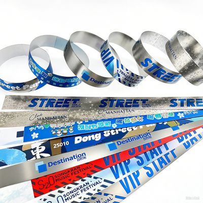 Ultimate Event Accessory Unisex Fashionable and Adjustable Paper Wristbands in Silver or Gold